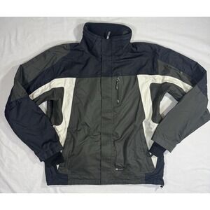 Orage Ski Jacket Mens Size Large Black Green Insulated Entrant V Snow Jacket